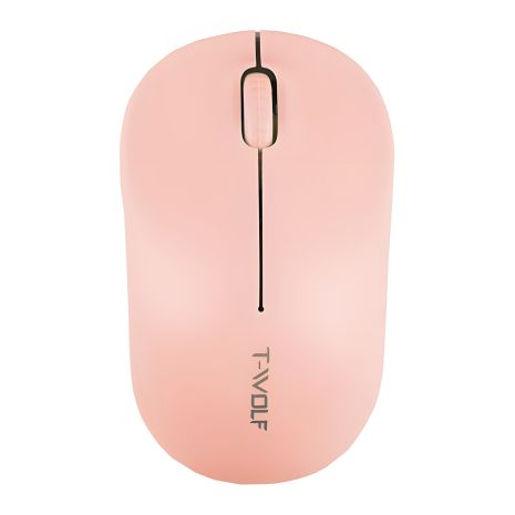 Бездротова миша TWolf Q4 2.4G, 1200 DPI, 1хАА, Рожевий