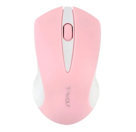 Бездротова миша TWolf Q2, 2.4G, 1000DPI, 1xAA, Рожевий