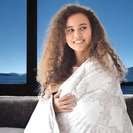 Летнее одеяло IDEIA AFRODITA 200х220 см искусственный пух принт (8-34926*001)