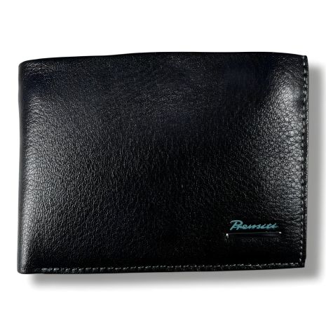 Кошелек с зажимом мужской, кожа, черный