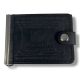 Затискач гаманець для купюр BagWay, ручна екошкіра, робота чорний з тисненням