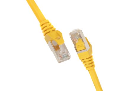 Патч-корд 2E Cat 6,S-FTP екран. фольга з обплетенням, RJ45, 4Х2 27AWG ,7/0.14 Cu, 1.00 m, PVC,Yellow