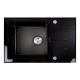 Кухонная мойка стеклянная CM 78*50 PVD VALESO Handmade черная