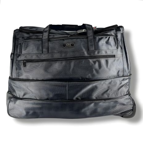 Вмістка та стильна сіра сумка на колесах, 130 л