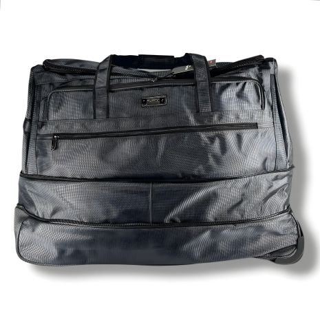 Вмістка та стильна сіра сумка на колесах, 130 л