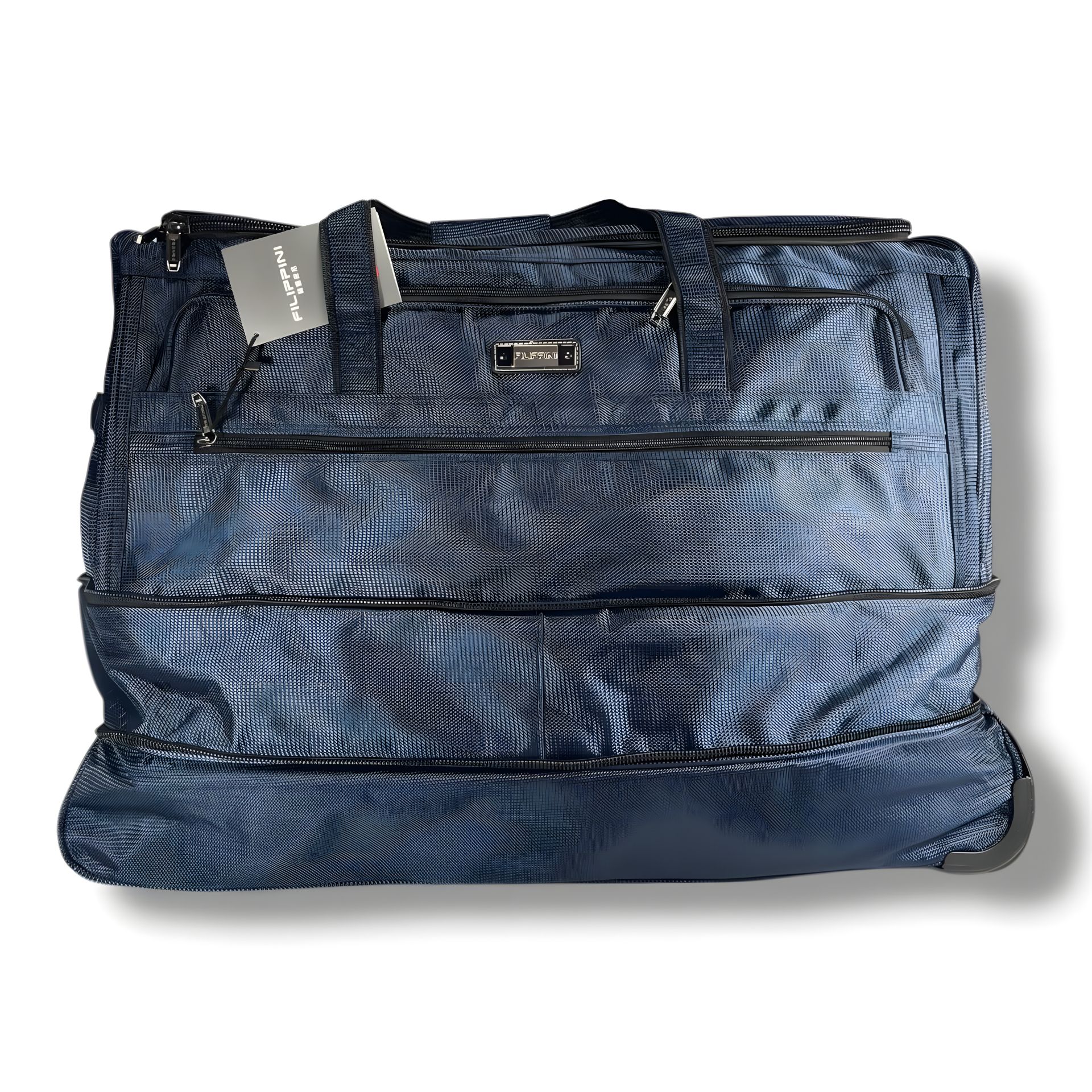 Синяя сумка на колесах, вместительная и стильная, 130 л Синяя сумка на колесах, вместительная и стильная, 130 л