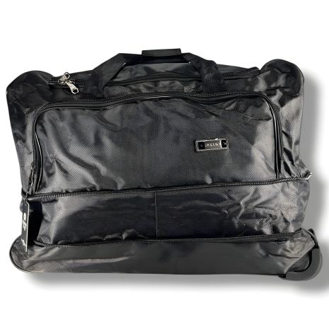 Дорожня сумка на колесах, зручна та містка, чорна, 110 л