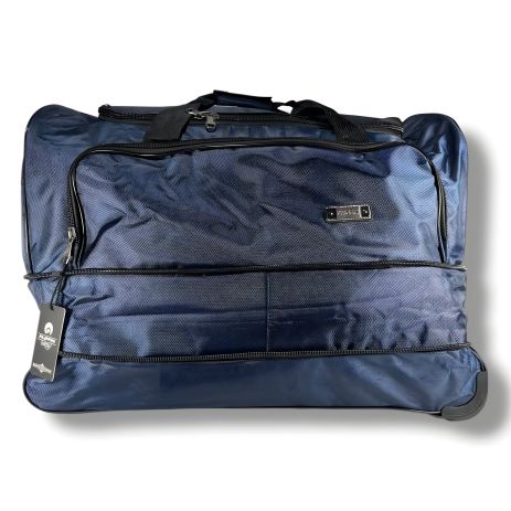 Синя зручна та містка дорожня сумка на колесах, 110 л
