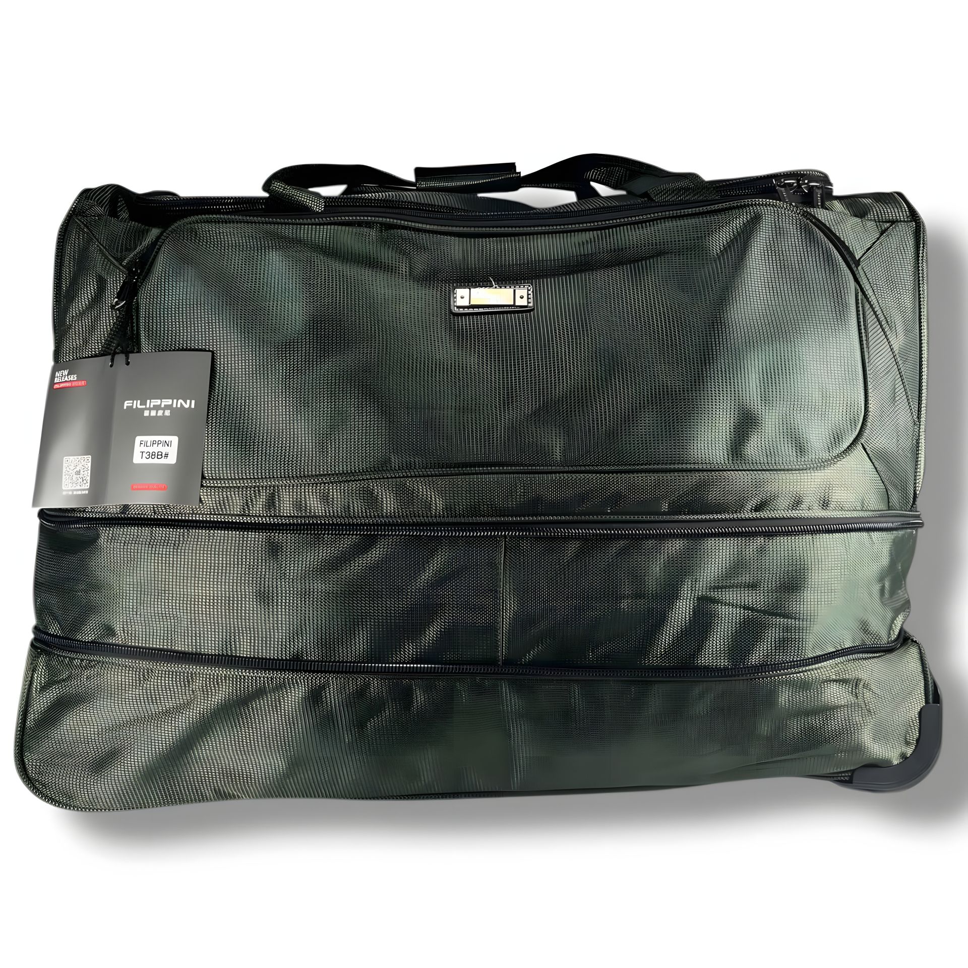 Зеленая дорожная сумка на колесах, объем 130 л Зеленая дорожная сумка на колесах, объем 130 л