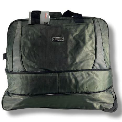 Велика стильна дорожня сумка на колесах, 90 л, зелена