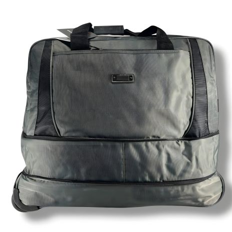 Стильна та містка дорожня сумка на колесах, 90 л, сіра