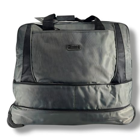 Стильна та містка дорожня сумка на колесах, 90 л, сіра