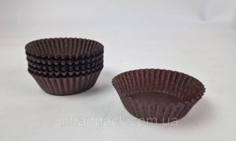 Тартолітка для кексів 9А кругла коричнева D70 H27,5 (100 шт.) (1 уп.)