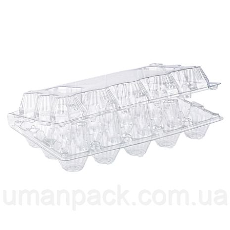 Пластиковая упаковка для куриных яиц 15 ячеек (50 шт) лоток емкость блистер