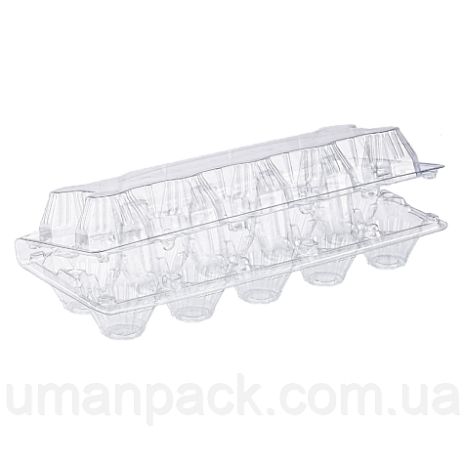 Пластиковая упаковка для куриных яиц 10 ячеек XXL (50 шт) лоток емкость блистер
