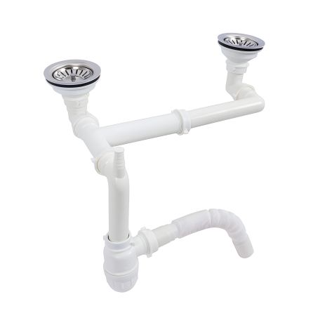 Сифон двойной для гранитных моек без перелива VALESO арт. 820 GraniteFlow