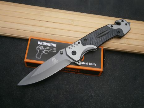Нож складной карманный Browning AK 50, стропорез стеклобоя 23 см