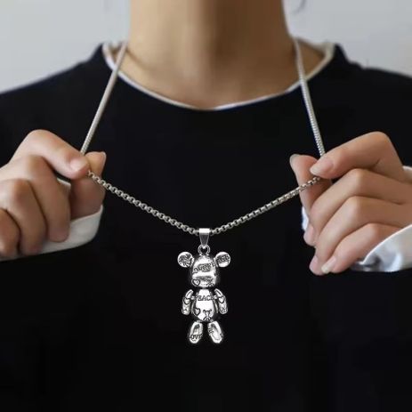 Кулон в стиле Хип Хоп Bear Подвижный медведь подвеска унисекс