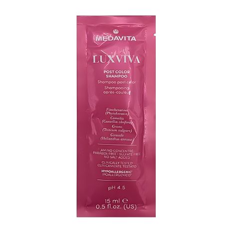 Шампунь для фарбованого волосся Medavita Luxviva Post Color Acifying Shampoo, 15 мл