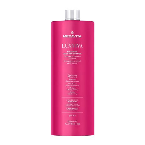 Шампунь для фарбованого волосся Medavita Luxviva Post Color Acifying Shampoo (кислий p.H 4,5), 1250 мл Шампунь для фарбованого волосся Medavita Luxviva Post Color Acifying Shampoo (кислий p.H 4,5), 1250 мл