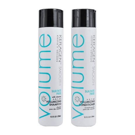 Набір Organic Keragen Volumizing шампунь та кондиціонер для об'єму волосся з кератином, 2х300 мл (заводські)