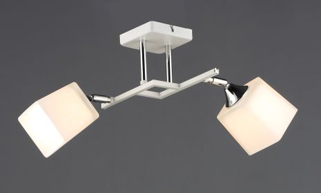 Люстра потолочная Valeso B N6646/2 WT+CR с двумя плафонами