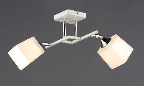 Люстра потолочная Valeso B N6646/2 WT+CR с двумя плафонами