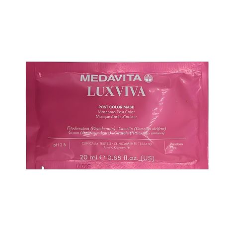 Кондиционирующая маска для окрашенных волос Medavita Luxviva Post Color Mask, 20 мл (кислый pH 2,8)