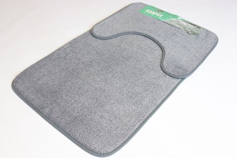Набір килимків для ванної та туалету 50x80см 40x50cм Prima 2459/grey