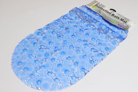 Килимок на присосках у ванну 65*33 см силіконовий NewBulb 1225/blue