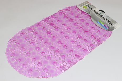 Килимок на присосках у ванну 65*33 см силіконовий NewBulb 1225/pink