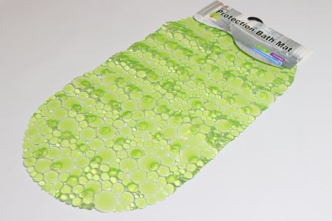 Коврик на присосах в ванной 65*33 см силиконовой новичок 1225/зеленый