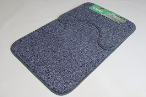 Набір килимків для ванної та туалету 50x80 см 40x50 см Prima 2459/синьо-сірий Набір килимків для ванної та туалету 50x80 см 40x50 см Prima 2459/синьо-сірий