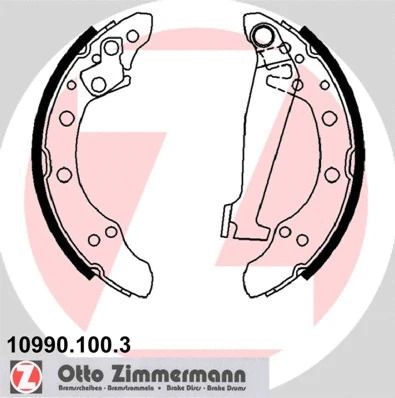 Комплект тормозных колодок VW POLO, SKODA FABIA, SEAT Mii, ZIMMERMANN (109901003)