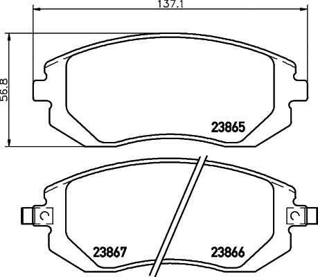 Комплект тормозных колодок CHEVROLET FORESTER, SUBARU IMPREZA, SUBARU OUTBACK, NISSHINBO (NP7001)