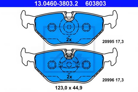 Колодки гальмівні комплект для BMW Z3, BMW 7, BMW 5, ATE (13046038032)