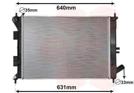 Радіатор охолодження двигуна для HYUNDAI i30, KIA PRO CEE'D від Van Wezel (82002335) Радіатор охолодження двигуна для HYUNDAI i30, KIA PRO CEE'D від Van Wezel (82002335)
