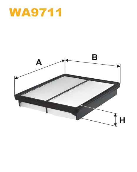 Воздушный фильтр KIA SORENTO, HYUNDAI GRANDEUR, HYUNDAI SANTA, WIX FILTERS (WA9711)