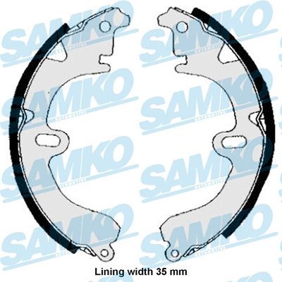 Комплект тормозных колодок TOYOTA COROLLA, TOYOTA CORONA, TOYOTA CELICA, SAMKO (84530)