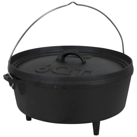 Казан з кришкою Dutch Oven 31 cm / 5 L Bo-Camp, Cast Iron (2122410) Black