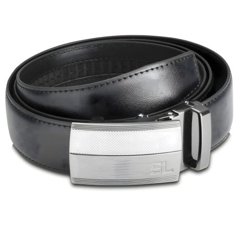 Ремінь чоловічий шкіряний Semi Line Black (P8235-0 XL)