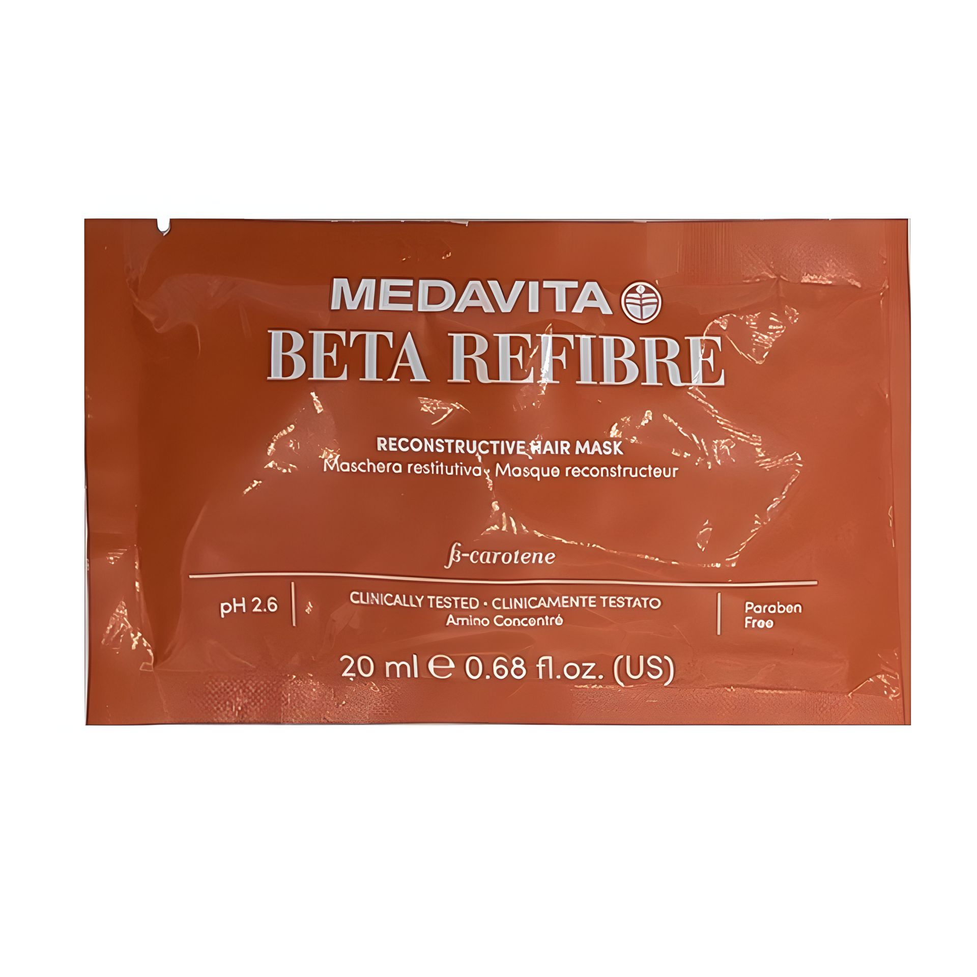 Реконструктивная маска для волос Medavita Beta Refibre, 20 мл (саше) Реконструктивная маска для волос Medavita Beta Refibre, 20 мл (саше)
