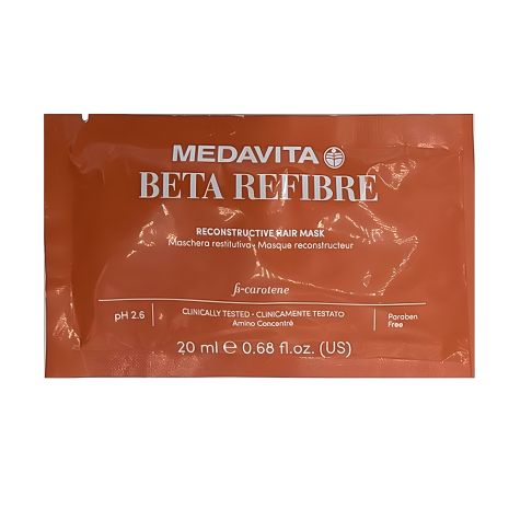 Маска Medavita Beta Refibre Reconstructive Hair Mask для восстановления и реконструкции волос, 20 мл (саше)
