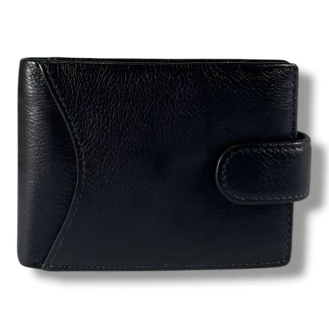 Чоловічий гаманець з натуральної шкіри, чорний