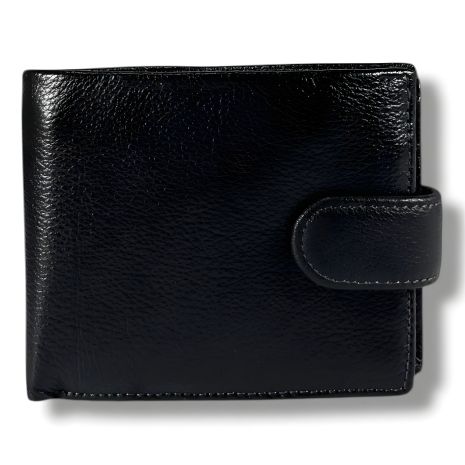 Гаманець чоловічий зручний та місткий, натуральна шкіра, чорний Гаманець чоловічий зручний та місткий, натуральна шкіра, чорний