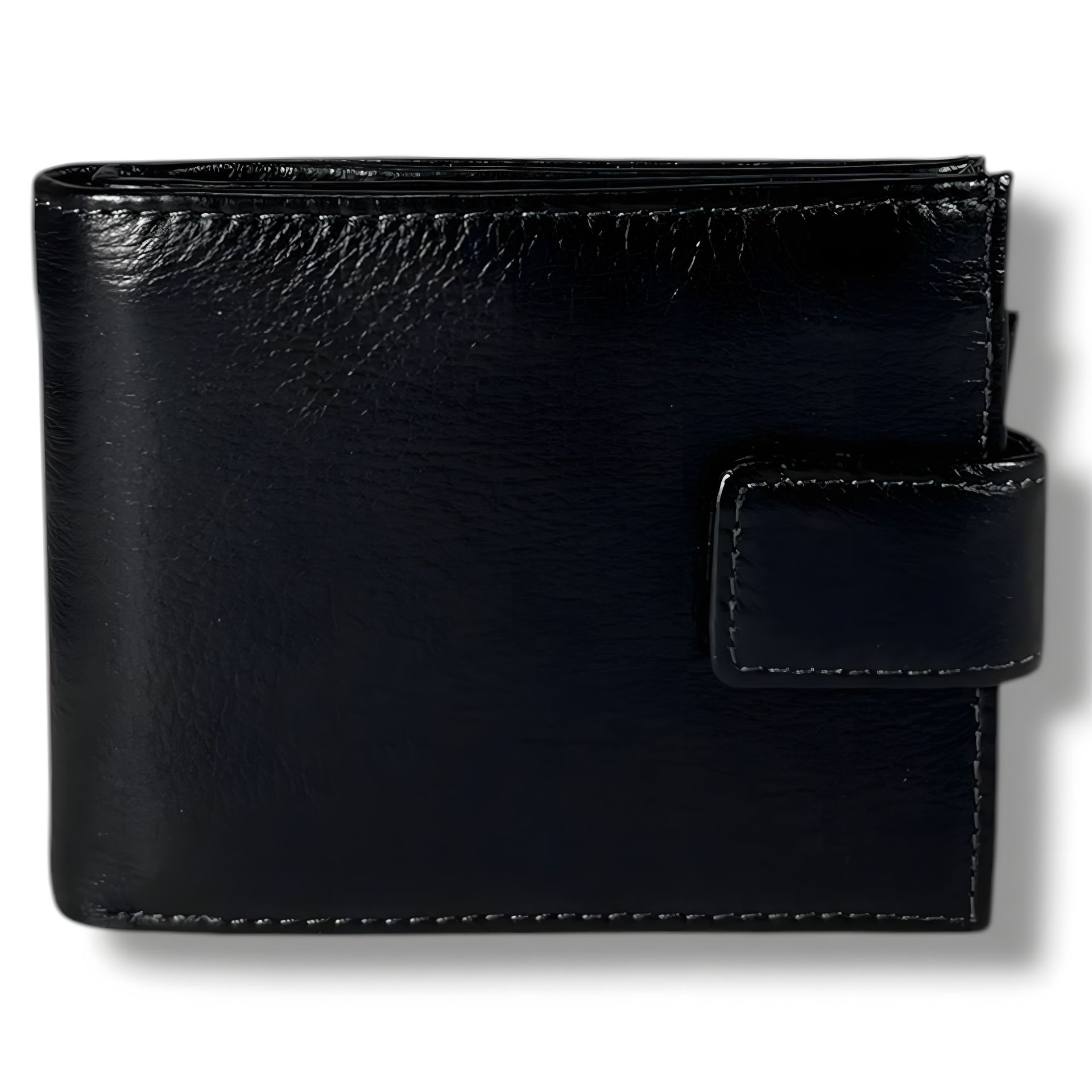 Чоловічий гаманець з натуральної шкіри, чорний (12×10 см), стильний і зручний Чоловічий гаманець з натуральної шкіри, чорний (12×10 см), стильний і зручний