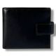 Чорний чоловічий гаманець з натуральної шкіри на магнітній застібці (12×10 см) Чорний чоловічий гаманець з натуральної шкіри на магнітній застібці (12×10 см)