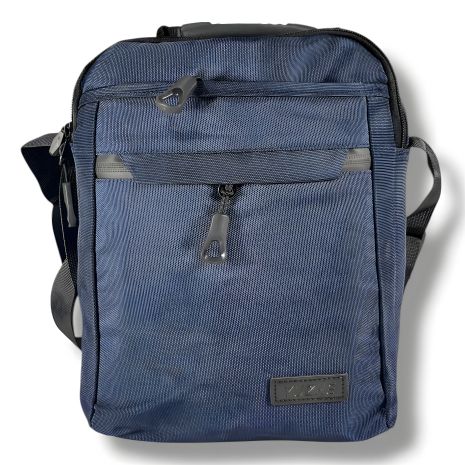 Синя сумка чоловіча стильна та зручна через плече, 4 л