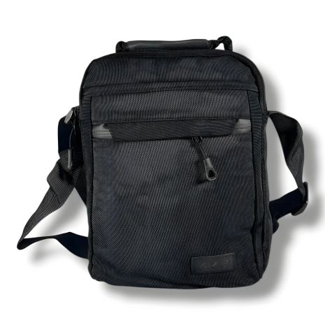 Черная мужская сумка через плечо, стильная и удобная, 4 л