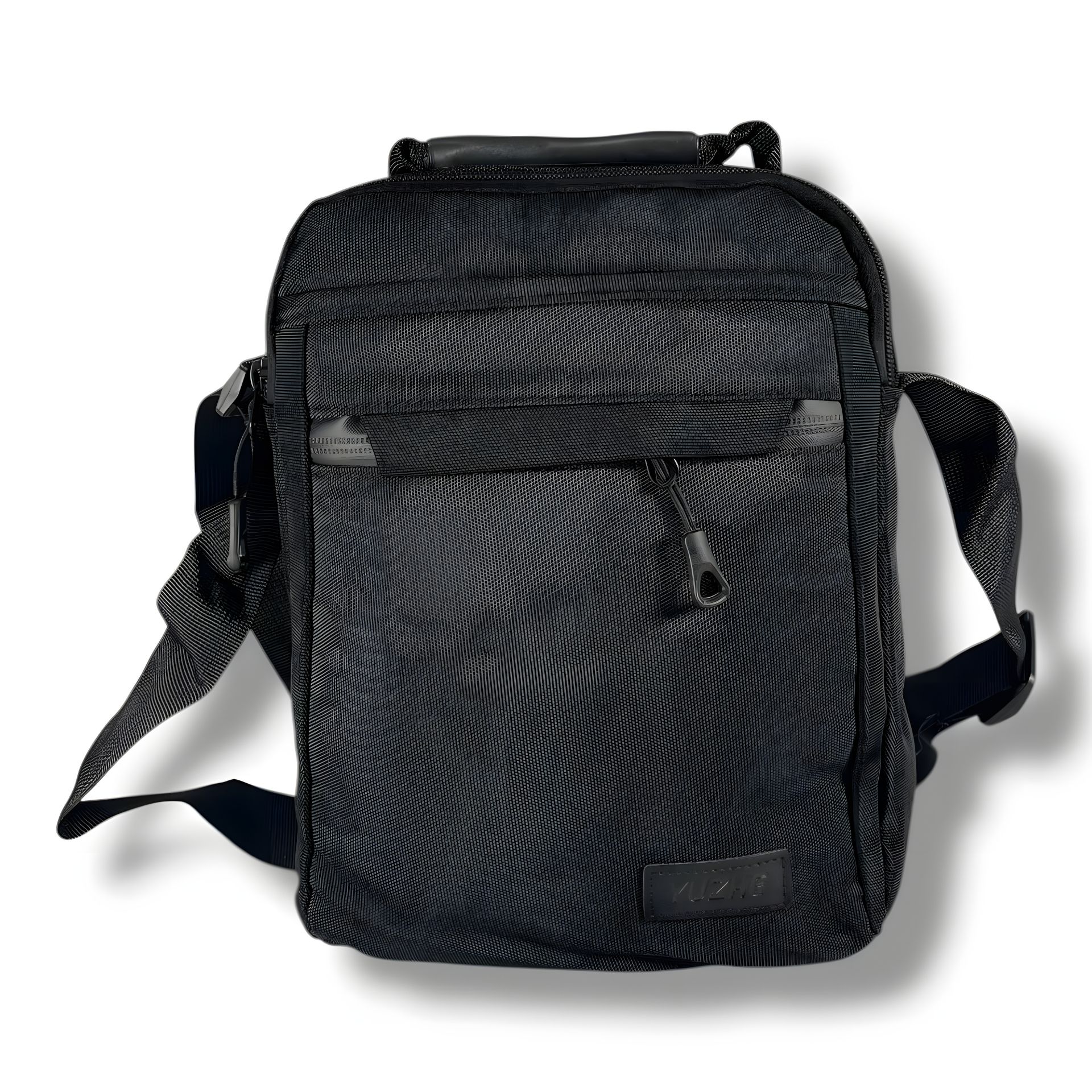 Черная мужская сумка через плечо, стильная и удобная, 4 л Черная мужская сумка через плечо, стильная и удобная, 4 л